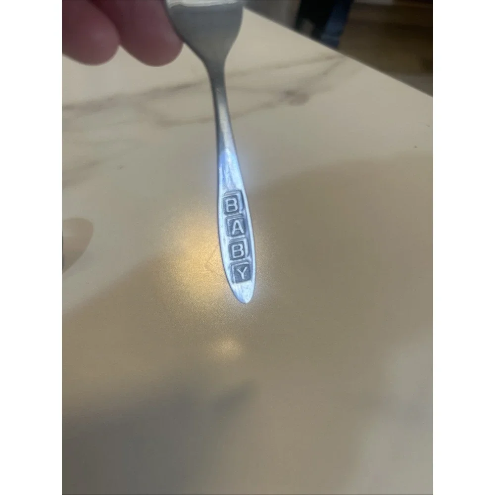 Treasured Tot‎ Stainless Steel Baby Fork & Spoon Set Vintage